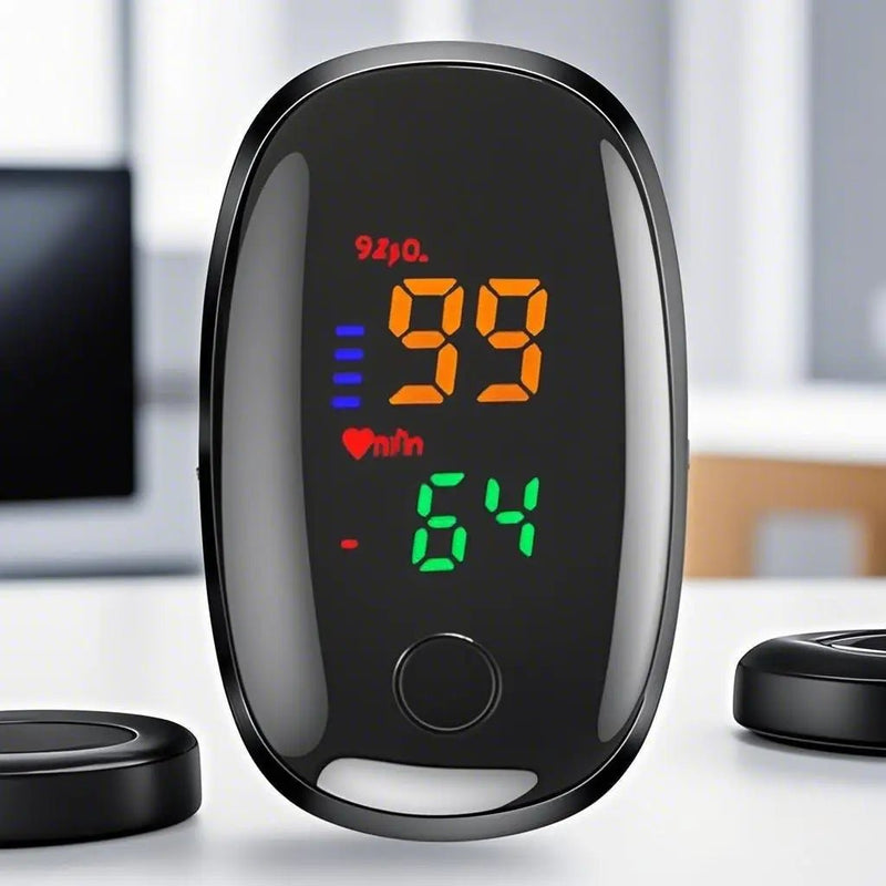 Keep your health in check with Danoz Finger Clip Heart Rate Meter! This sleek black gem oximeter easily measures your fingertip oxygen levels, Buy 1 Get 1 Free! - danozdirect
