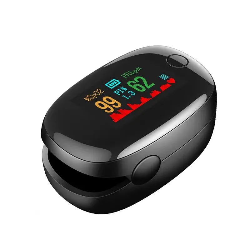 Keep your health in check with Danoz Finger Clip Heart Rate Meter! This sleek black gem oximeter easily measures your fingertip oxygen levels, Buy 1 Get 1 Free! - danozdirect