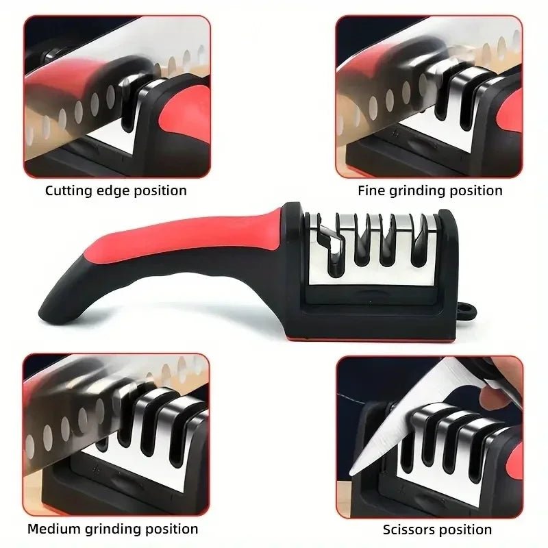 Keep your kitchen knives 🔪 sharp and ready with the Danoz Kitchen 3 - Segment Knife Sharpener - Buy 1 Get 1 Free! - danozdirect