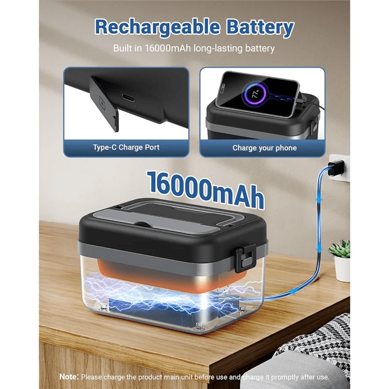 Keep your meals piping hot wherever you roam with this clever electric lunch box. The rechargeable heating system means no cords needed - danozdirect