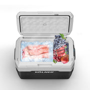 Kolner 40l Fridge Freezer Cooler 12/24/240v Camping Portable Esky Refrigerator - Black - danozdirect
