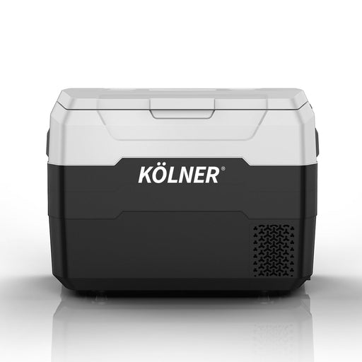 Kolner 40l Fridge Freezer Cooler 12/24/240v Camping Portable Esky Refrigerator With Trolley - Black - danozdirect