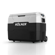 Kolner 40l Fridge Freezer Cooler 12/24/240v Camping Portable Esky Refrigerator With Trolley - Black - danozdirect