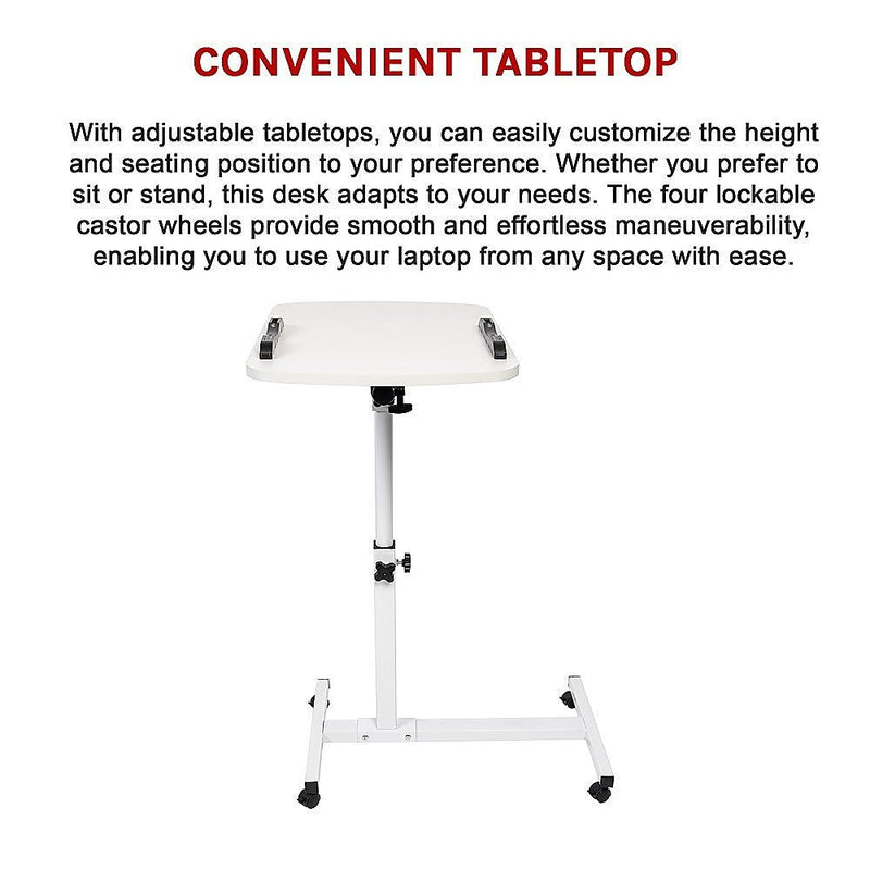 Laptop Desk Portable Mobile Computer Table Stand Adjustable Bed Study - danozdirect