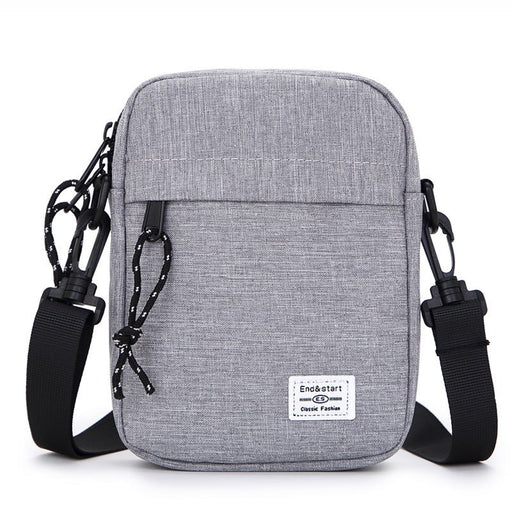 Light Grey Mini Streetwear Oxford Cloth Crossbody Bag - Ultra - Light (200g) Fashion Sling Pack, Fits 8 - inch Tablet - danozdirect