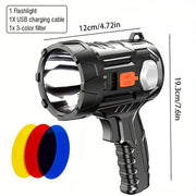 Light up your adventures with MightyLight Danoz Outdoors Rechargeable Spotlight! This super bright handheld flashlight packs a punch! - danozdirect