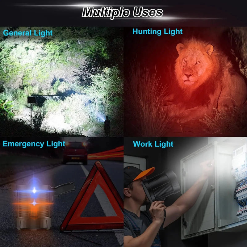 Light up your adventures with MightyLight Danoz Outdoors Rechargeable Spotlight! This super bright handheld flashlight packs a punch! - danozdirect