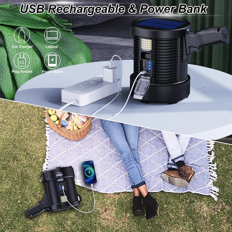 Light up your adventures with MightyLight Danoz Outdoors Rechargeable Spotlight! This super bright handheld flashlight packs a punch! - danozdirect