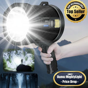Light up your adventures with MightyLight Danoz Outdoors Rechargeable Spotlight! This super bright handheld flashlight packs a punch! - danozdirect