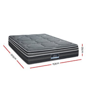 Luxurious comfort of Danoz Direct Giselle Bedding Mattress, featuring a 35cm thickness, bamboo cover for comfortable night's sleep Queen - danozdirect