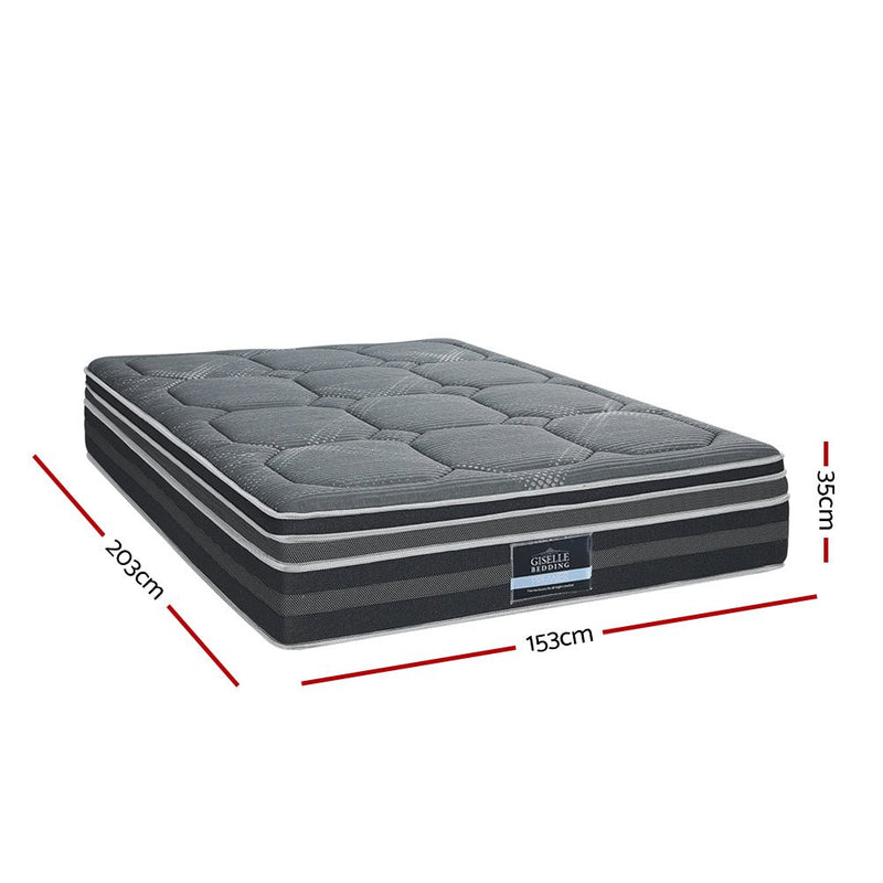 Luxurious comfort of Danoz Direct Giselle Bedding Mattress, featuring a 35cm thickness, bamboo cover for comfortable night's sleep Queen - danozdirect