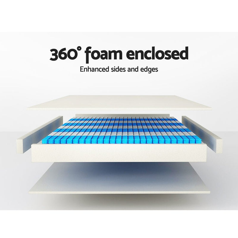Luxurious comfort of Danoz Direct Giselle Bedding Mattress, featuring a 35cm thickness, bamboo cover for comfortable night's sleep Queen - danozdirect