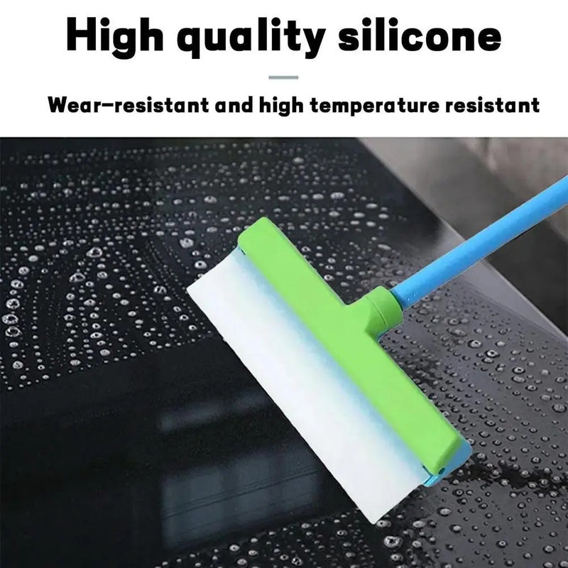Sparkling windows without the squeaky frustration? This 12-inch silicone squeegee kit is your new best friend! Glide it across glass, mirrors, and shower doors to banish streaks and water spots in seconds