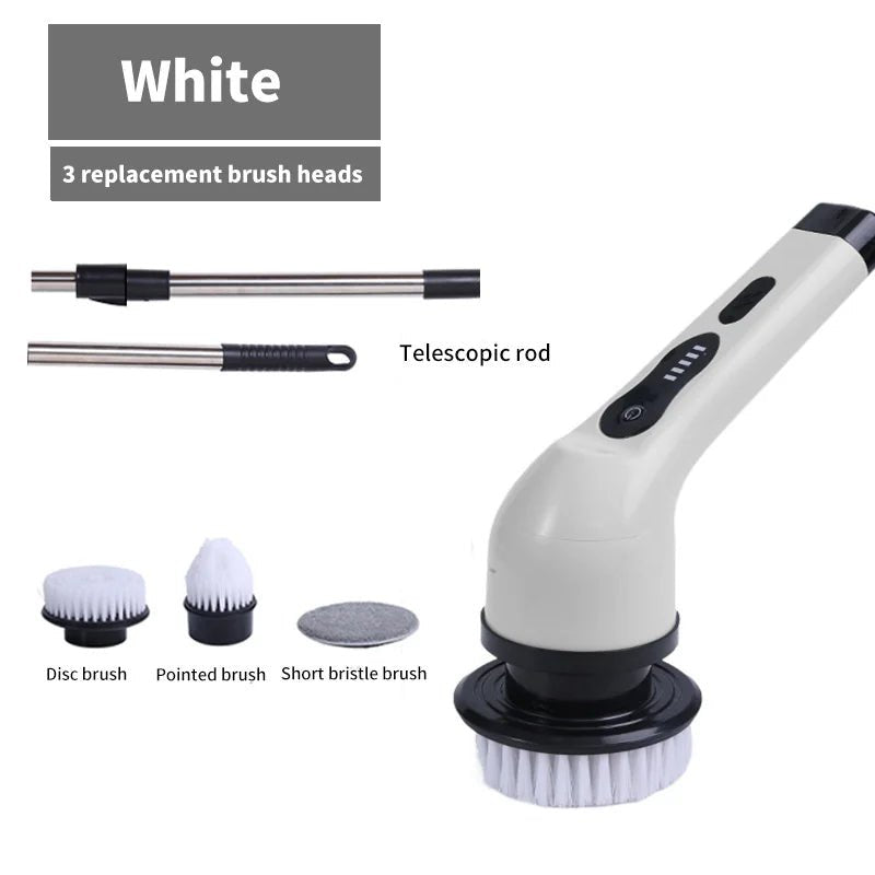 Make cleaning a breeze with Danoz 9 - in - 1 Wireless Electric Cleaning Brush! USB - rechargeable tool spins through grime in your kitchen, bathroom, and beyond - danozdirect