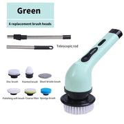 Make cleaning a breeze with Danoz 9 - in - 1 Wireless Electric Cleaning Brush! USB - rechargeable tool spins through grime in your kitchen, bathroom, and beyond - danozdirect