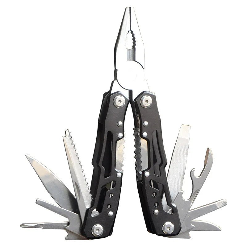 Master any outdoor challenge with this versatile stainless steel multi - tool pliers. Featuring a combination of cutting, gripping, and folding functions, it's engineered for camping, survival situations, and everyday carry - Buy 1 Get 1 Free! - danozdirect