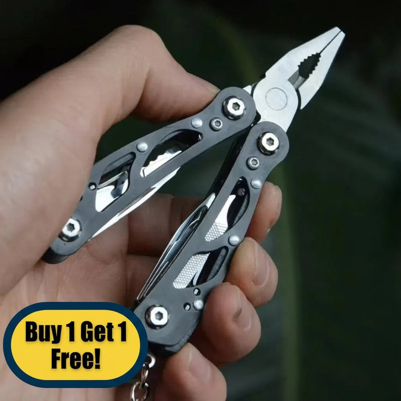 Master any outdoor challenge with this versatile stainless steel multi - tool pliers. Featuring a combination of cutting, gripping, and folding functions, it's engineered for camping, survival situations, and everyday carry - Buy 1 Get 1 Free! - danozdirect