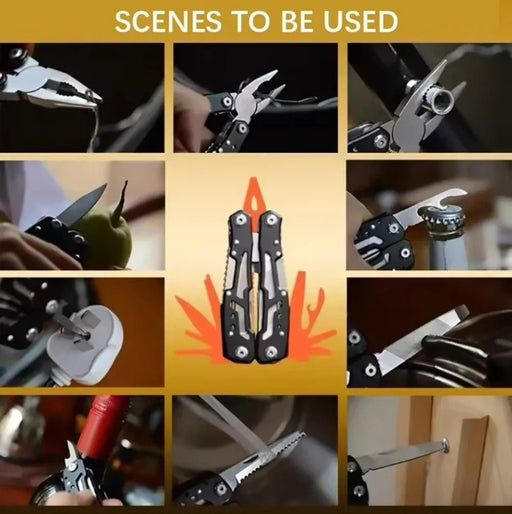 Master any outdoor challenge with this versatile stainless steel multi - tool pliers. Featuring a combination of cutting, gripping, and folding functions, it's engineered for camping, survival situations, and everyday carry - Buy 1 Get 1 Free! - danozdirect