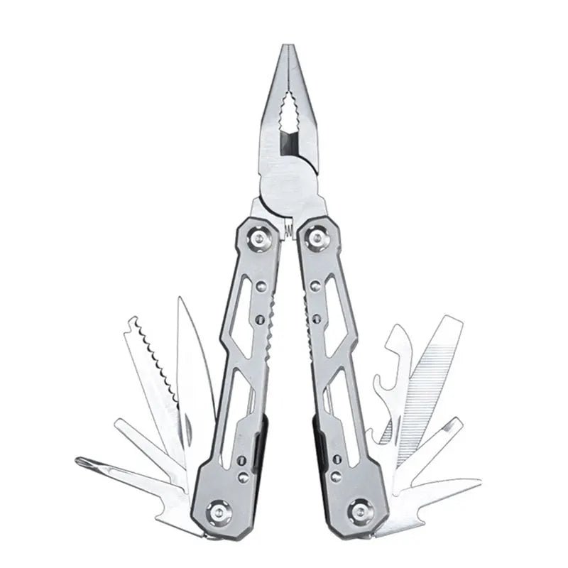 Master any outdoor challenge with this versatile stainless steel multi - tool pliers. Featuring a combination of cutting, gripping, and folding functions, it's engineered for camping, survival situations, and everyday carry - Buy 1 Get 1 Free! - danozdirect