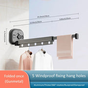 Maximize your laundry space effortlessly with Danoz Direct wall - mounted drying rack. Featuring Super strong suction cup - danozdirect