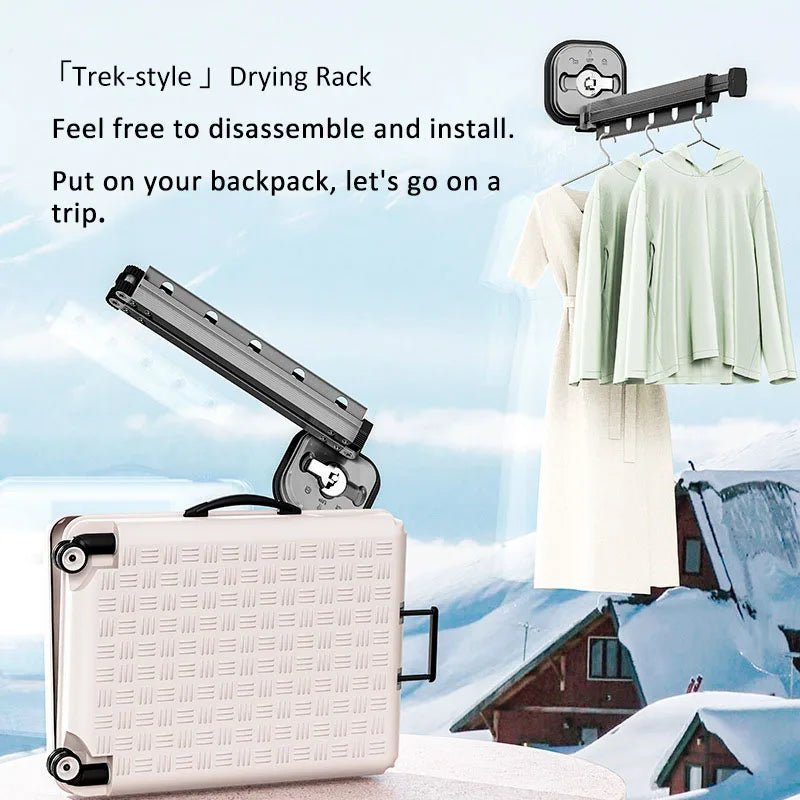 Maximize your laundry space effortlessly with Danoz Direct wall - mounted drying rack. Featuring Super strong suction cup - danozdirect