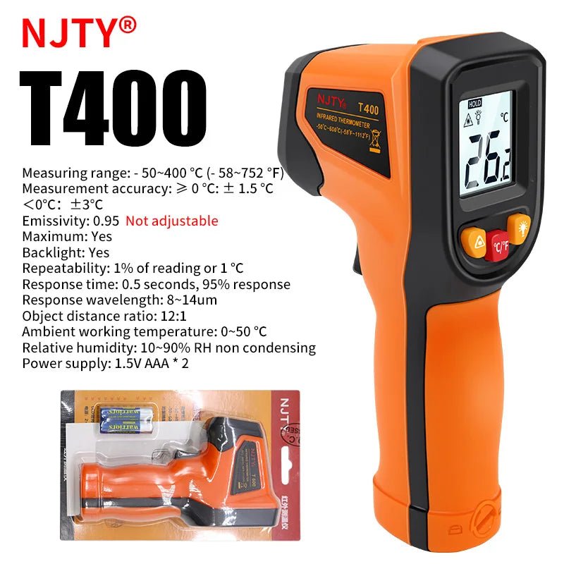 Measure temperatures quickly and easily with the Danoz Smart Digital Infrared Thermometer. With a range of - 50~600℃ - danozdirect