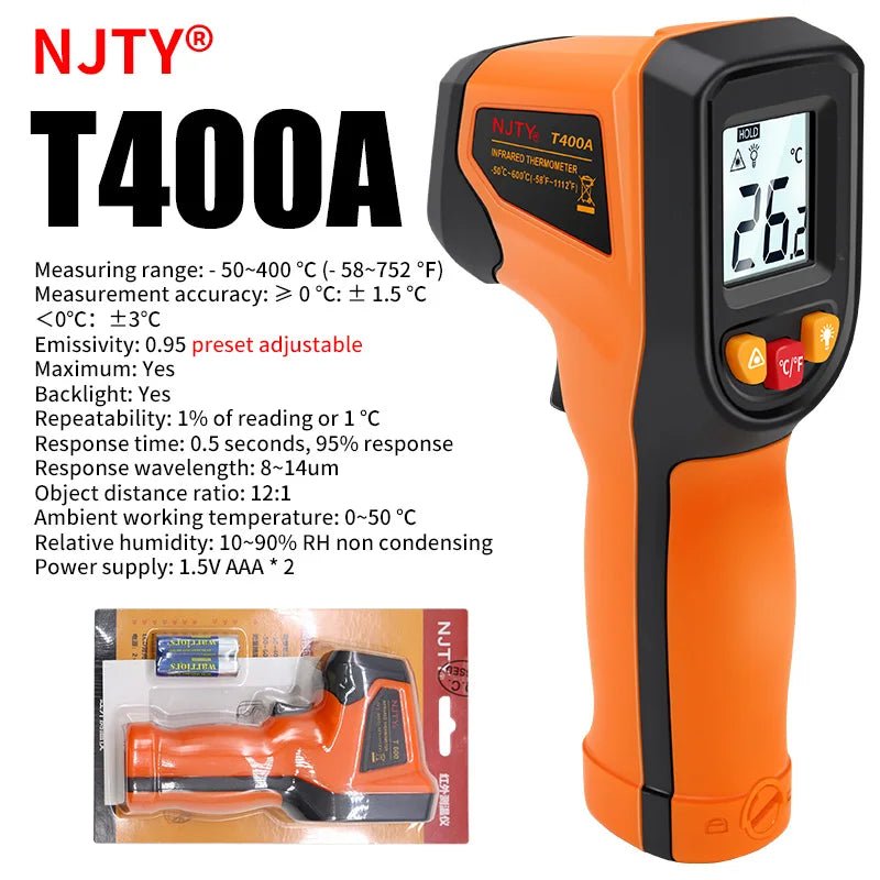 Measure temperatures quickly and easily with the Danoz Smart Digital Infrared Thermometer. With a range of - 50~600℃ - danozdirect