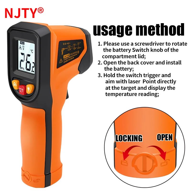 Measure temperatures quickly and easily with the Danoz Smart Digital Infrared Thermometer. With a range of - 50~600℃ - danozdirect