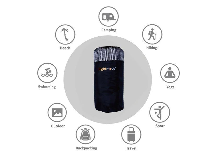 Microfibre Travel Towel Fast Drying Gym Sport Camping Swimming Hiking Workout - danozdirect