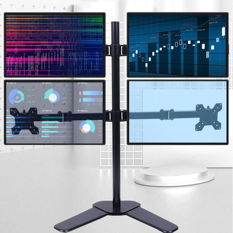 Multi - screen Desktop Monitor Stand Base - Lifts and Organizes - danozdirect