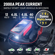 Never be stranded again! Danoz MightyJump Car Starter is your automotive guardian angel, packed with serious power in a compact package + Charge any other Device! - danozdirect