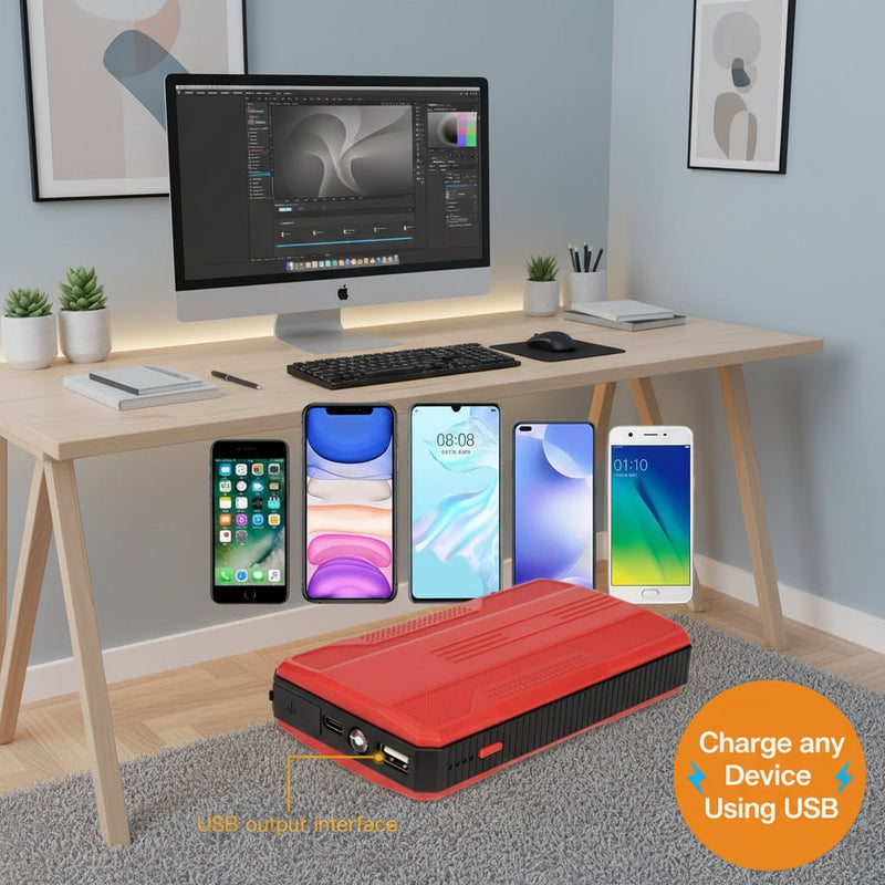Never get stranded again with the powerful, portable Danoz MightyJump - 20000mAh High Power Car Battery Jump Starter + Charge any Device, Phones, Tablets and much more! - danozdirect
