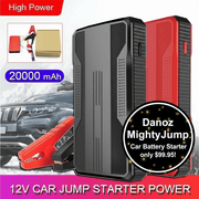Never get stranded again with the powerful, portable Danoz MightyJump - 20000mAh High Power Car Battery Jump Starter + Charge any Device, Phones, Tablets and much more! - danozdirect