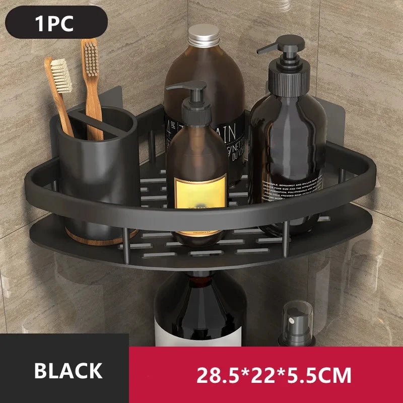 🛁No drilling bathroom shelf storage for shampoo, makeup, and other shower essentials without any drilling required. 🪛 Buy 1 Get 1 Free! - danozdirect