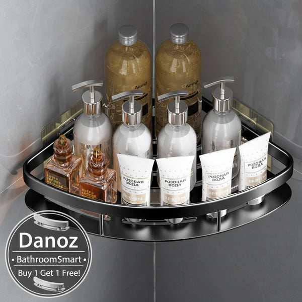 No drilling bathroom shelf storage for shampoo, makeup, and other shower essentials without any drilling required. Buy 1 Get 1 Free! - danozdirect