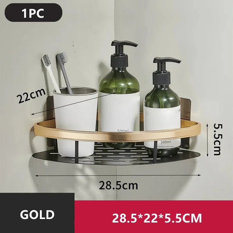 🛁No drilling bathroom shelf storage for shampoo, makeup, and other shower essentials without any drilling required. 🪛 Buy 1 Get 1 Free! - danozdirect