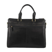 Pierre Cardin Leather Laptop Briefcase Business Bag - Black - danozdirect