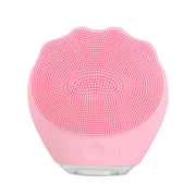Pink Electric Silicone Facial Cleanser - All - Around Vibration Massage Face Cleaning Device - danozdirect