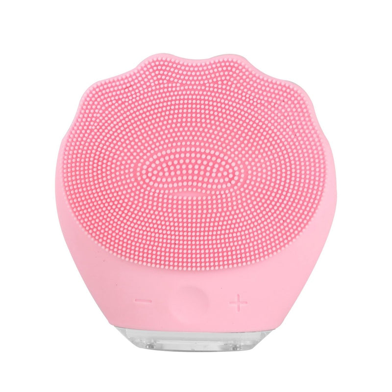 Pink Electric Silicone Facial Cleanser - All - Around Vibration Massage Face Cleaning Device - danozdirect