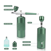Pink Portable Oxygen Infusion Nano Spray Facial Beauty Instrument – High Pressure Needle - Free Skin Care Mist Sprayer - danozdirect