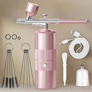 Pink Portable Oxygen Infusion Nano Spray Facial Beauty Instrument – High Pressure Needle - Free Skin Care Mist Sprayer - danozdirect