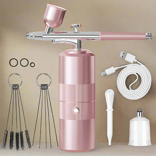 Pink Portable Oxygen Infusion Nano Spray Facial Beauty Instrument – High Pressure Needle - Free Skin Care Mist Sprayer - danozdirect