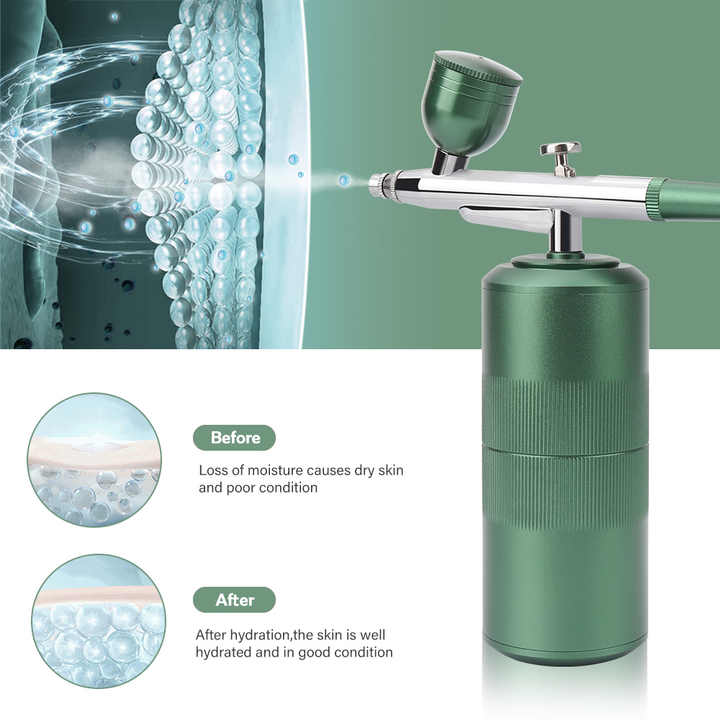 Pink Portable Oxygen Infusion Nano Spray Facial Beauty Instrument – High Pressure Needle - Free Skin Care Mist Sprayer - danozdirect