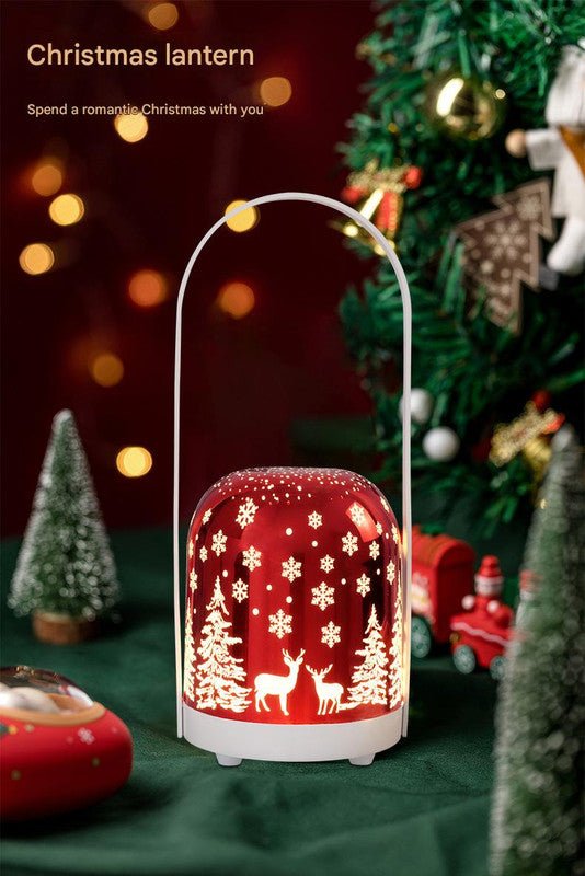 Portable Christmas LED Lantern - Dimmable, 3 Color Temps, 5200mAh Battery & Memory Function(Green) - danozdirect