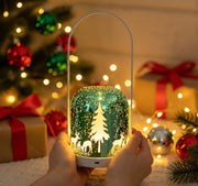 Portable Christmas LED Lantern - Dimmable, 3 Color Temps, 5200mAh Battery & Memory Function(Green) - danozdirect