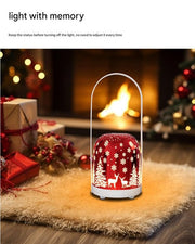 Portable Christmas LED Lantern - Dimmable, 3 Color Temps, 5200mAh Battery & Memory Function(Green) - danozdirect