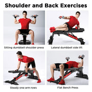 Powertrain Home Gym Adjustable Dumbbell Bench - danozdirect