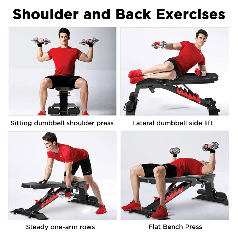 Powertrain Home Gym Adjustable Dumbbell Bench - danozdirect