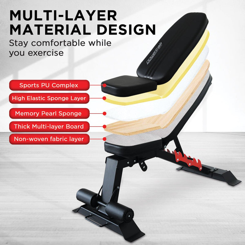 Powertrain Home Gym Adjustable Dumbbell Bench - danozdirect