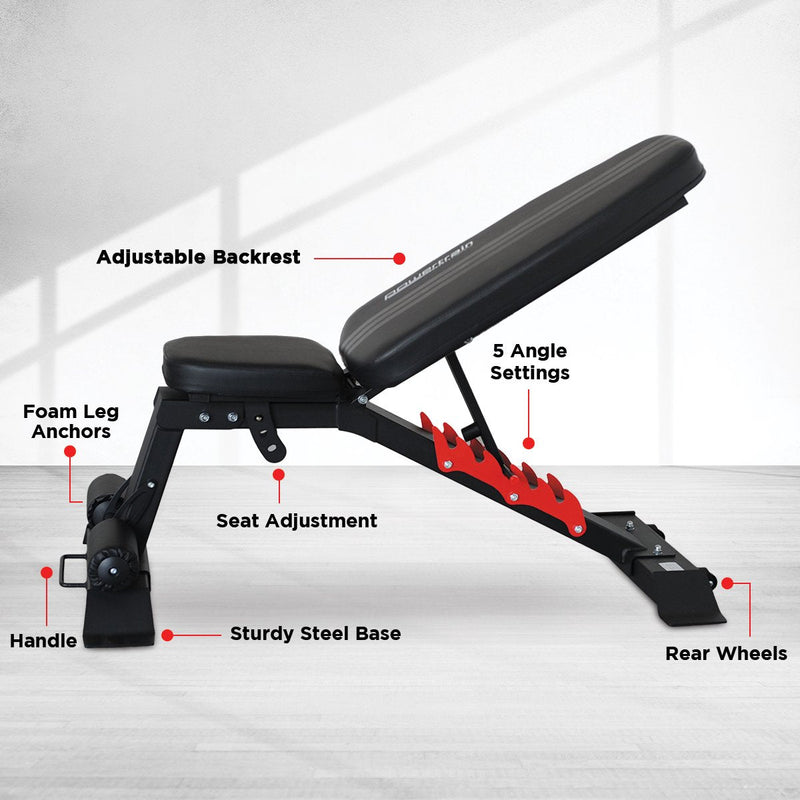 Powertrain Home Gym Adjustable Dumbbell Bench - danozdirect
